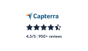 Capterra 4.5/5 stars 950+ reviews